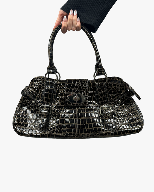 BLACK CROC STYLE BAG