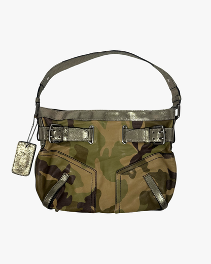 00s DKNY LEATHER CAMO BAG