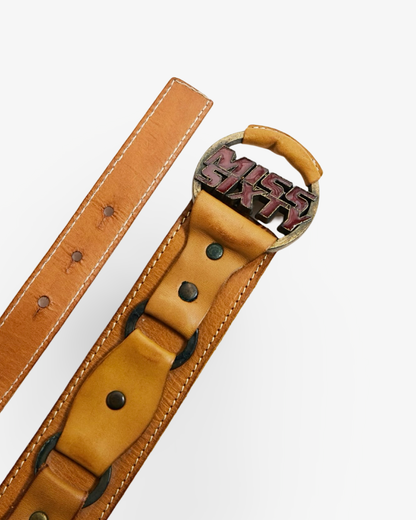 00s MISS SIXTY TAN LEATHER BELT