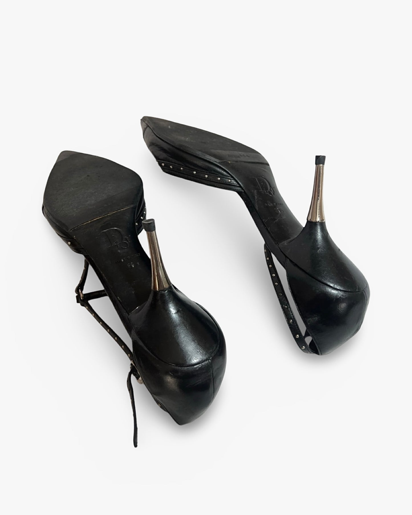 00s DIOR BONDAGE HEELS - UK 7